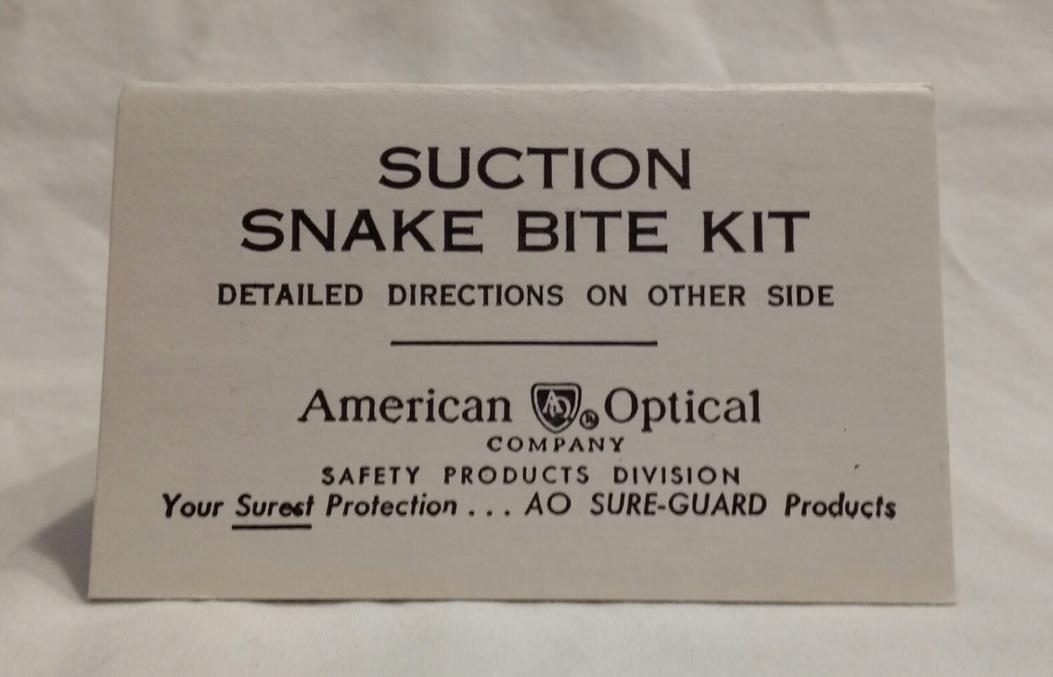 RARE Vintage Snake Bite First Aid Kit American Optical Pocket