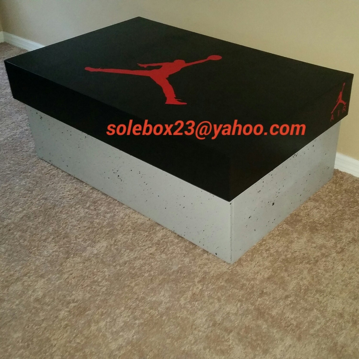 Custom Oversized Jordan Shoe Box by Soleboxes on Etsy