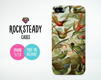 Birds iPhone 5s case / iPhone 5 case - Premium Full-wrap iPhone 5 / 5s vintage bird illustration Case, snap-on 3D art Case for iphone 5s & 5