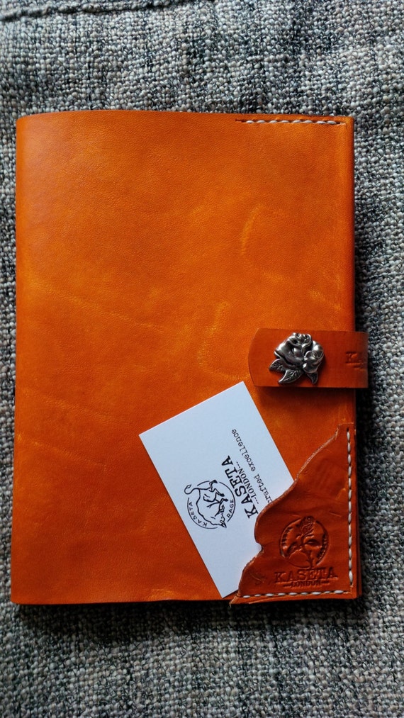 notebook genuine leather cover, with plain A5 note book, travel journal, diary