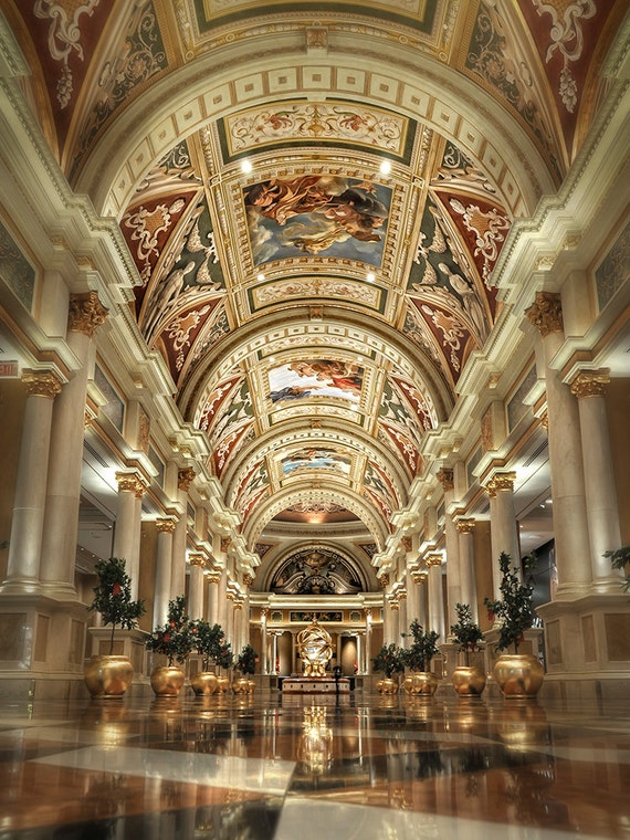 Architectural Photo Venetian Las Vegas Photo Hotel Interior