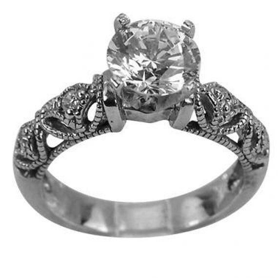 Vintage Diamond Filigree Engagement Ring Setting