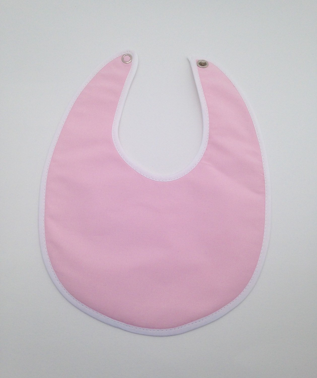 Waterproof Pink Baby Bib Triple Layer Bib with Snap by MyBabyBloom