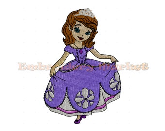 princess sofia first Design for Embroidery Machines 5 sizes - Instant Download