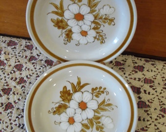 Mountain Wood Collection Stoneware Dried Flowers Design Desert Plate Set