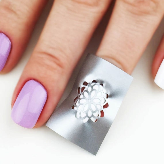 flowers nail art stencils incredible vinyl stencils by unail