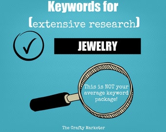 Jewelry Keywords Package, How To Se ll On Etsy Using SEO PDF Checklist ...
