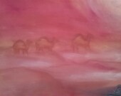 Scorching heat.....camels finding oasis