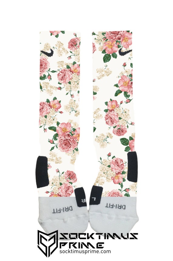Floral PatternCustom Nike Elite SocksSocktimus by SocktimusPrime