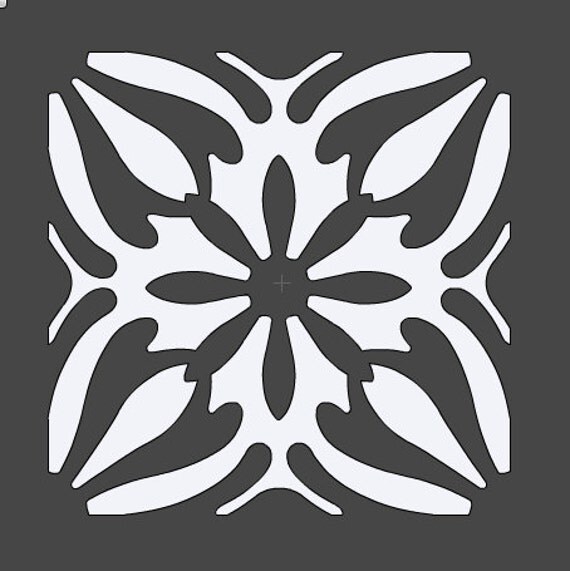 Lily Stencil 12x12 by HouseofDavis on Etsy