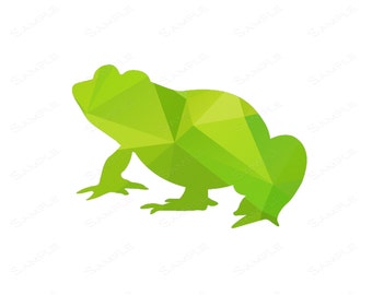 Geometric Frog Print Geometric Frog Wall Art Geometric Frog 8 x 10 Print