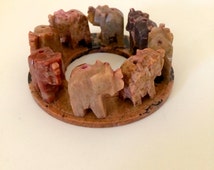 Stone Elephant Incense Holder