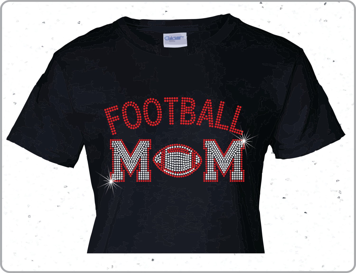 Rhinestone Football Mom Shirt Tean Spirit Wear