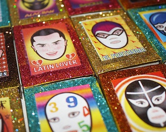 Mexican Wedding Favors Luchador Wrestler Lucha Libre Matchbox - Set of 30 - Birthday Gifts