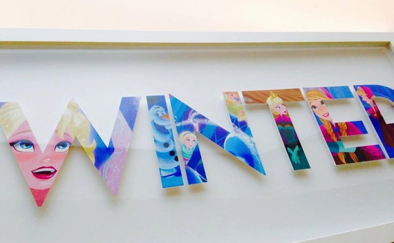 items similar to frozen custom alphabet letters on etsy