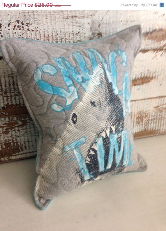 shark throw pillow