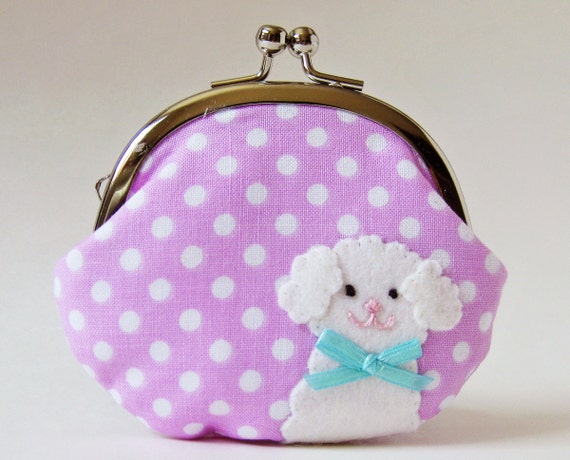 fluffy white purse