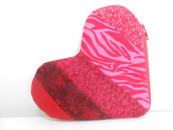 Red Heart Shaped Coin Purse