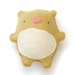Mustard Yellow Hamster with Cashmere Tummy - Recycled Wool Sweater Plush Toy