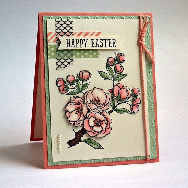 Elegant Happy Easter Flowers Fancy Christian Greeting Card