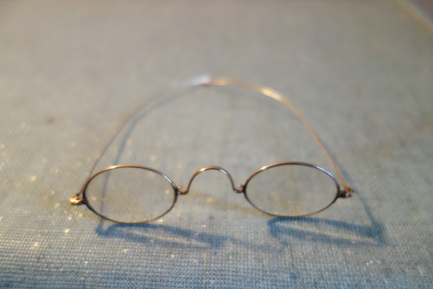 Antique Wire Framed Eyeglasses Ben Franklin style by EmporioX
