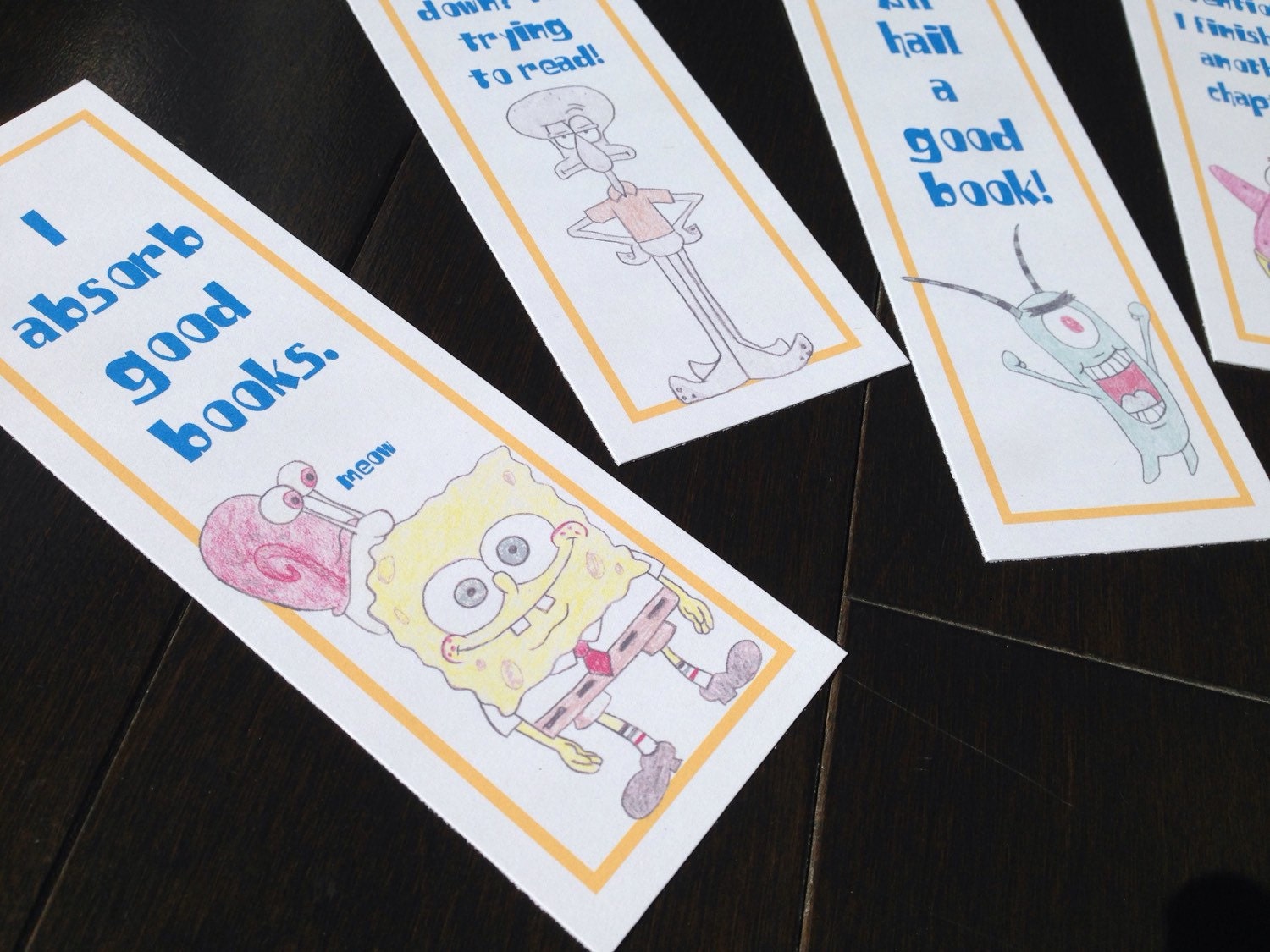 SpongeBob SquarePants inspired bookmarks Squidward by CreaseStudio