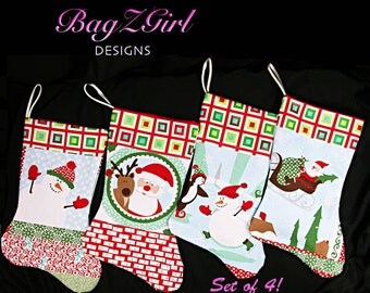 Christmas Stocking Pattern PDF FREE Big Bow Pattern Victorian