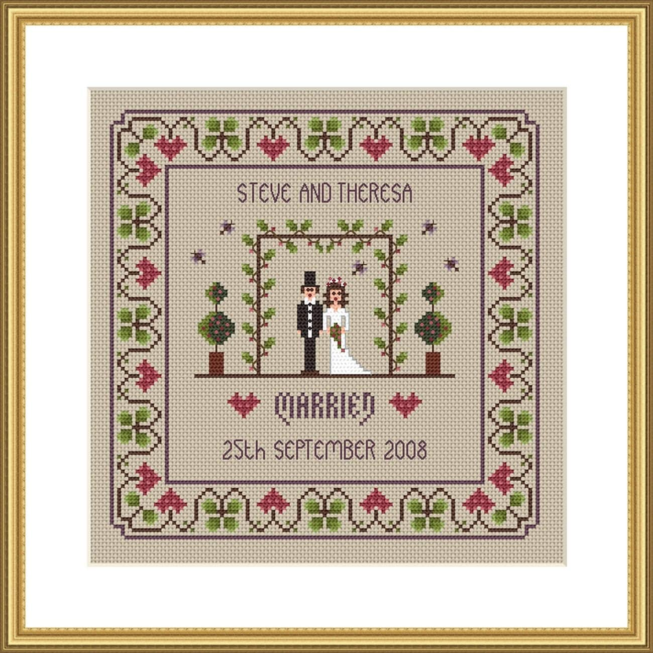 Counted Cross Stitch Pattern, The Wedding Cross Stitch Pattern by