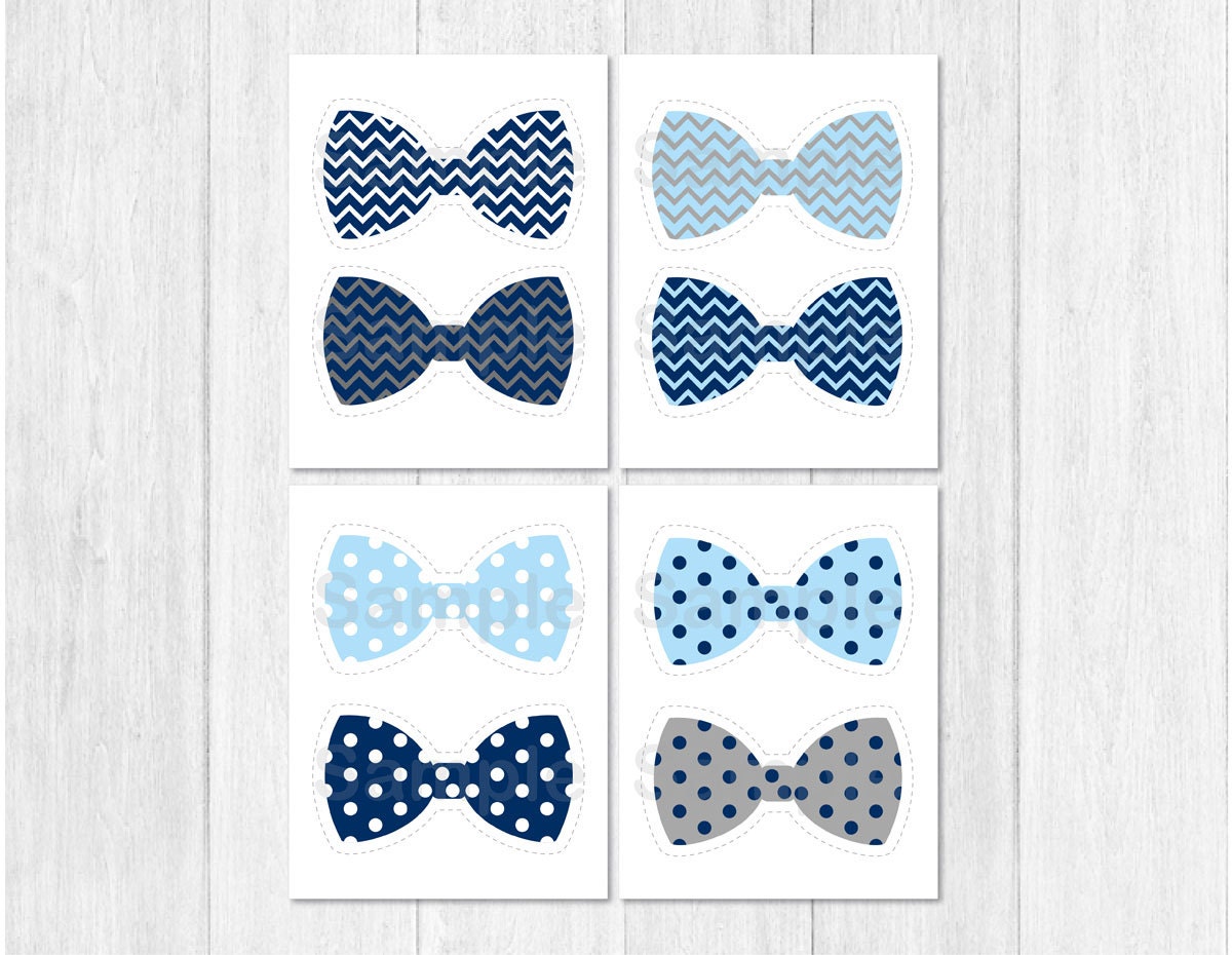 bow tie cut outs little man baby shower chevron bow tie