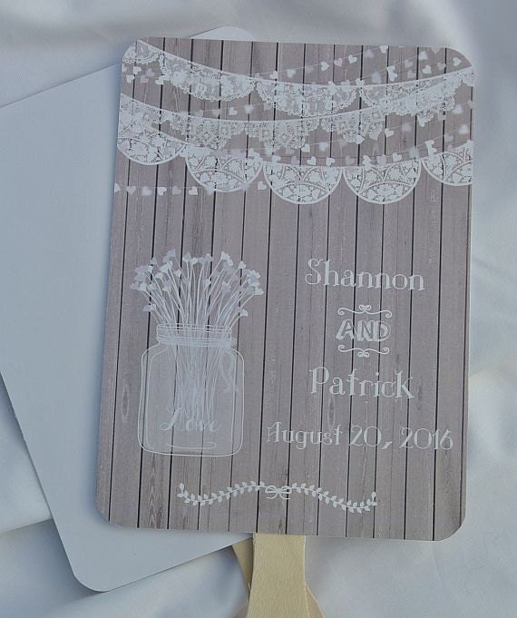 Personalized Hand Fans | Country Wedding Fans | Rustic Wedding Favors Il_570xn