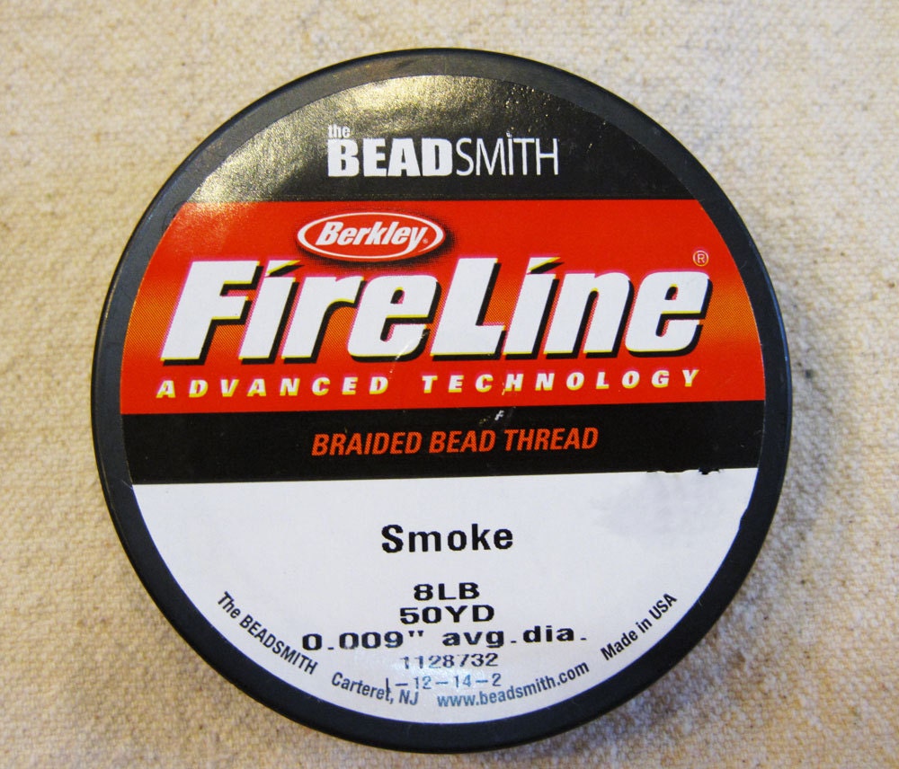 Download 8 lb Smoke Fireline Braided Beading Thread Size D .009