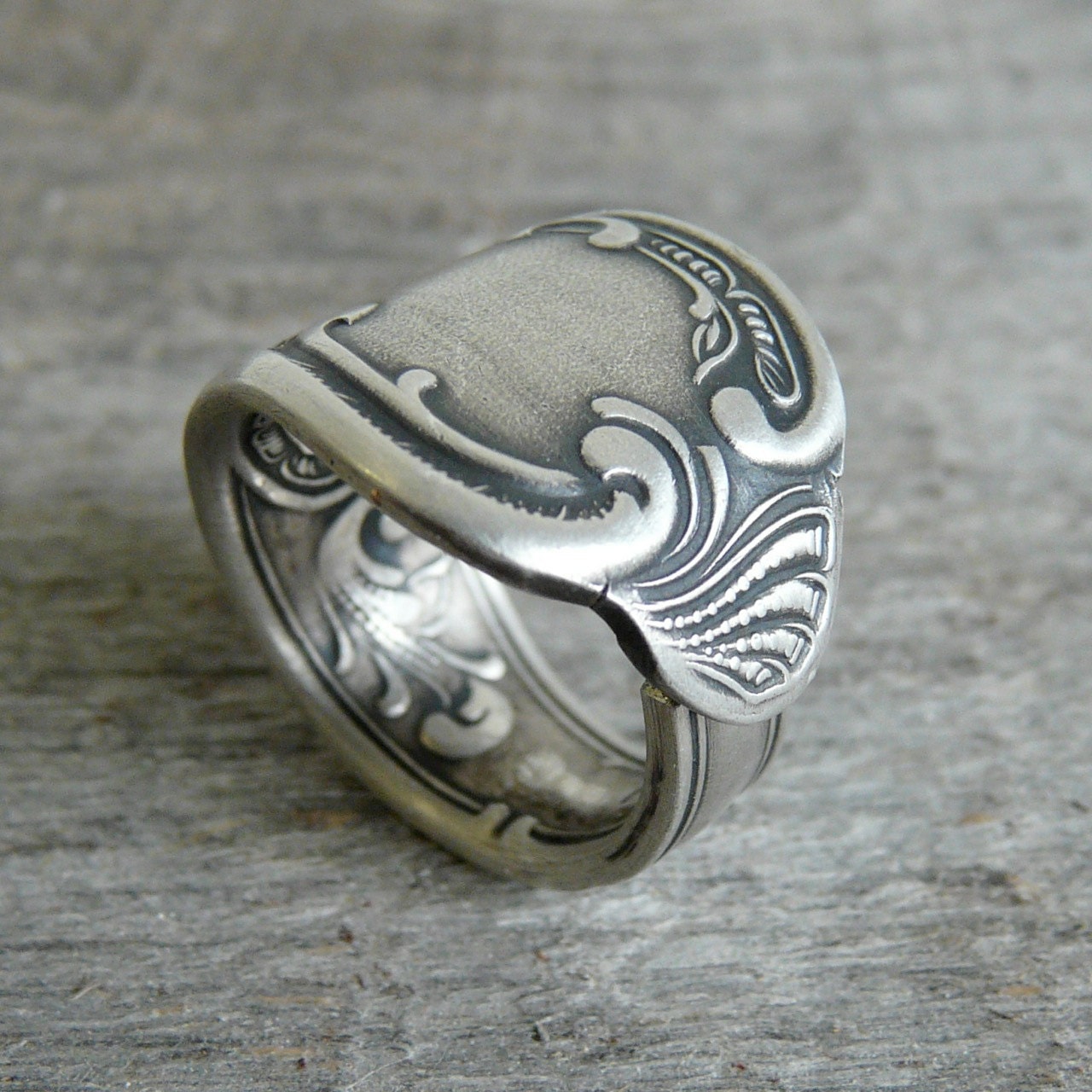 Antique Silver Spoon Ring by Revisions on Etsy