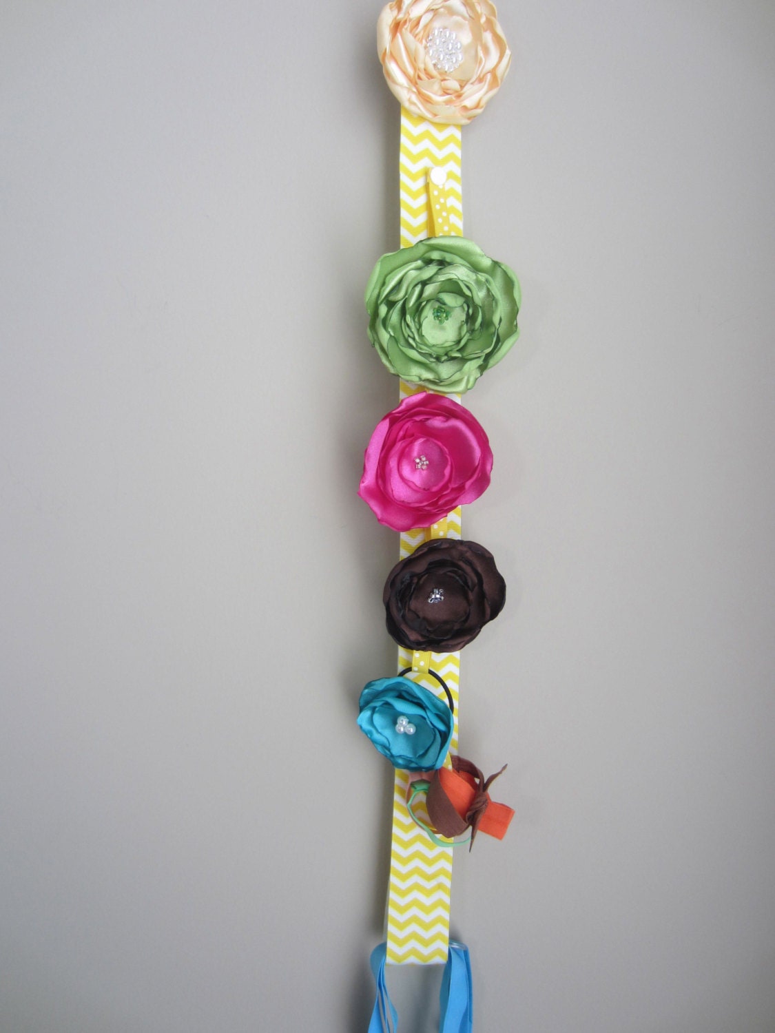 Ponytail Holder Organizer Elastic Holder Headband by MemoriestoYou