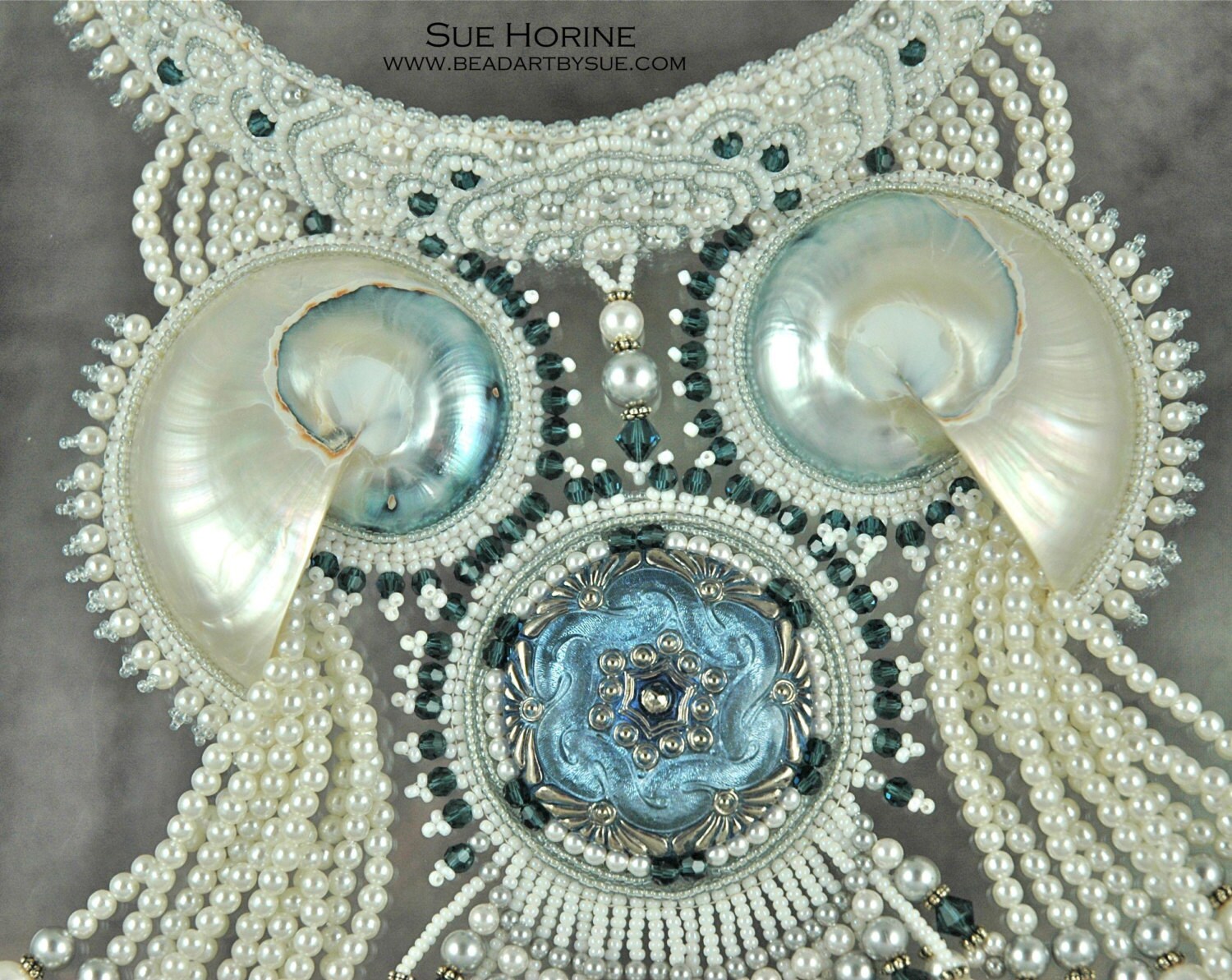 Neptunes Inner Circle Shell Pearl and Crystal Bead