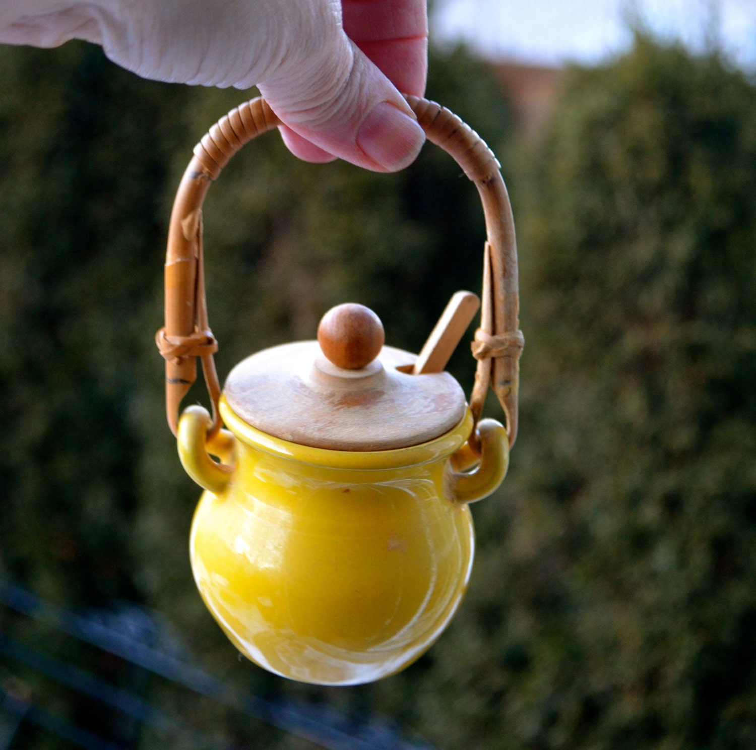 Download YELLOW JAM JAR Hand Made Jam Jar Vintage Glazed by ... Yellowimages Mockups