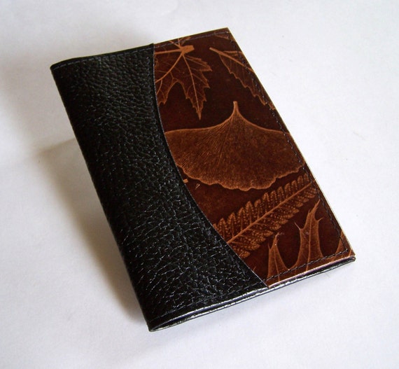 top stub checkbook cover with credit card slots leather