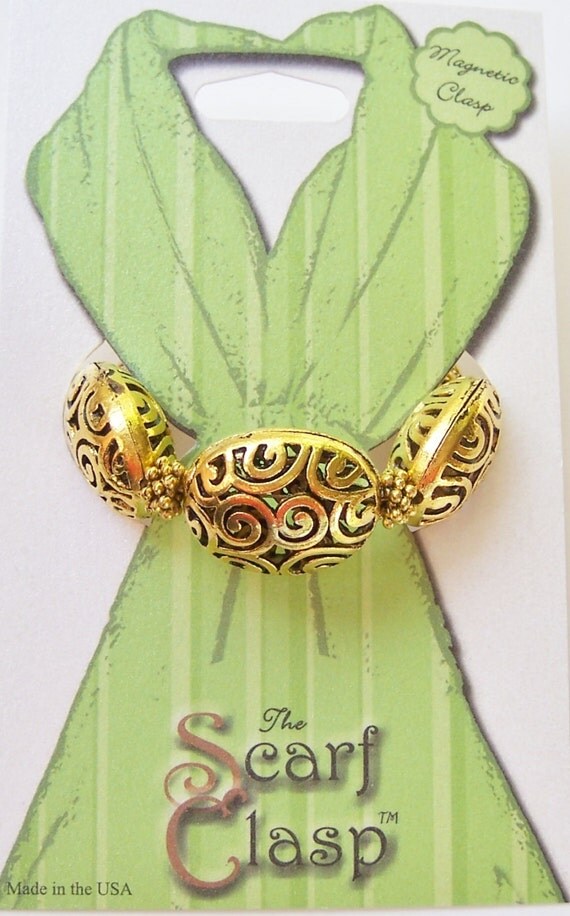 Scarf jewelryScarf ClaspClip Holder Clasp Gold