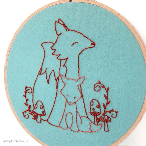 Baby animals hand embroidery patterns beginner by septemberhouse Baby animals hand embroidery patterns beginner by septemberhouse