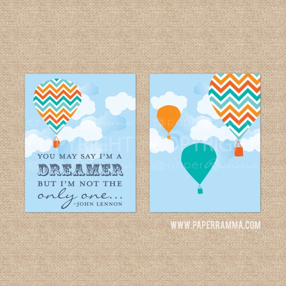 I'm A Dreamer / John Lennon Nursery Art / Giclee Art