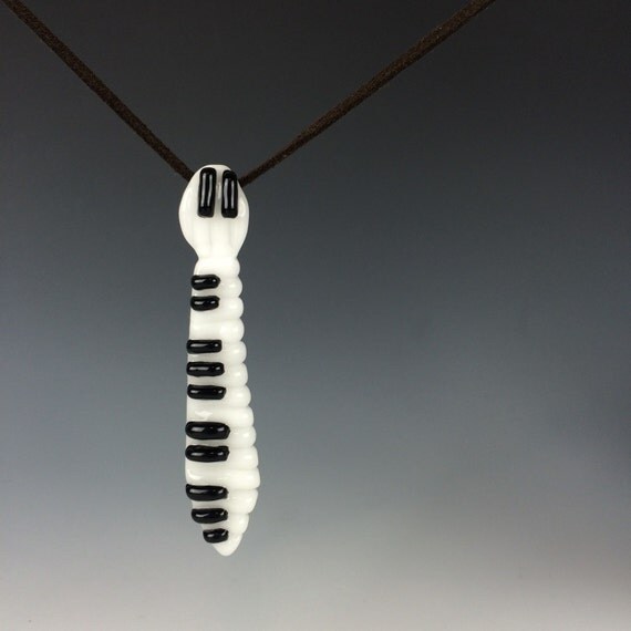 Piano Key Necktie pendant by RatedRGlass on Etsy