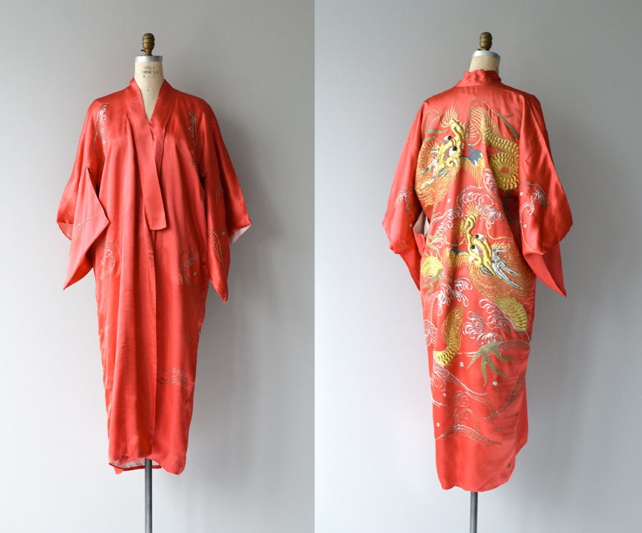 Fuku Riu kimono robe vintage 1920s japanese kimono 20s