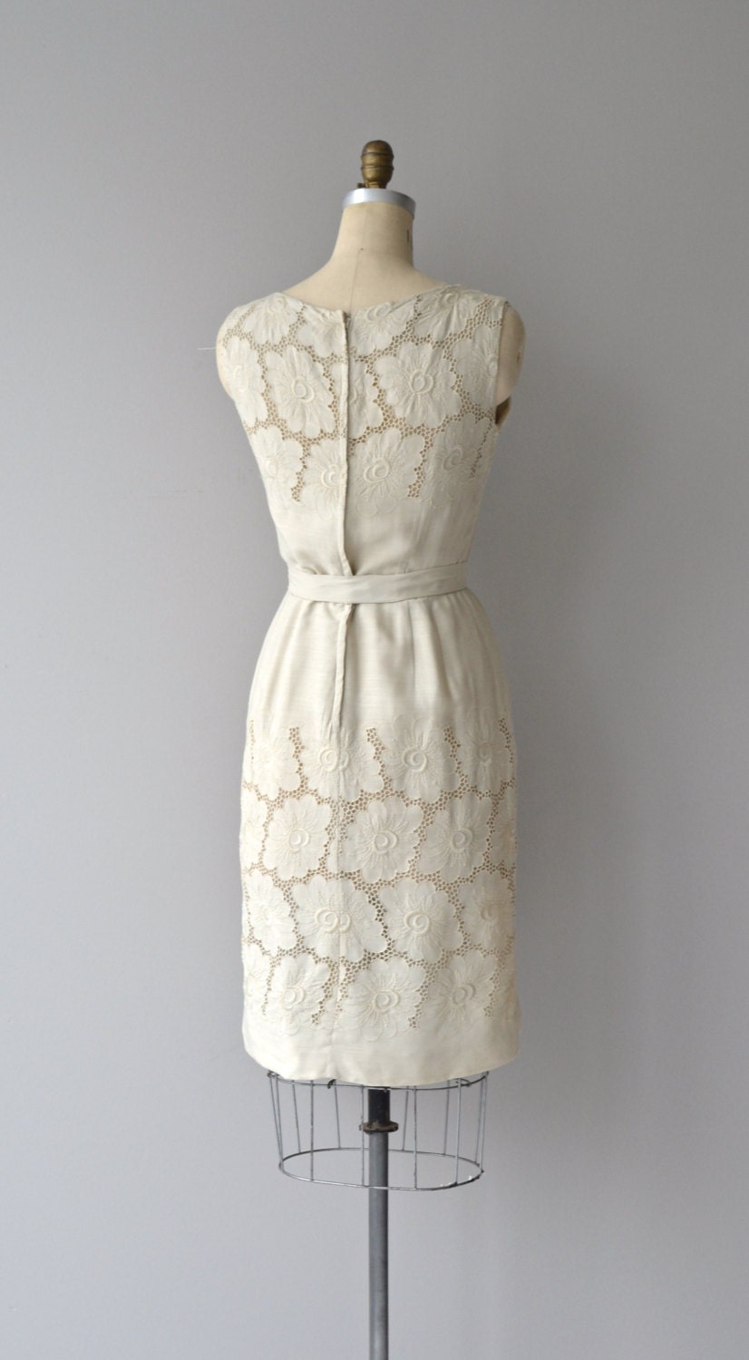 Tissue Flower dress vintage 60s cutout dress 1960s silk