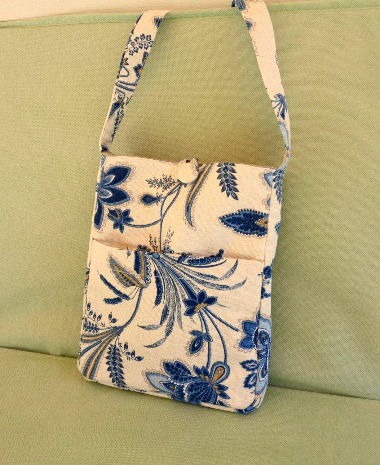 Shoulder Bag Cross Body Fabric Pocketbook Purse Handmade