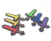 Sword Party Favor Set of 6 - 8 bit art - rainbow swords soldier party favors
