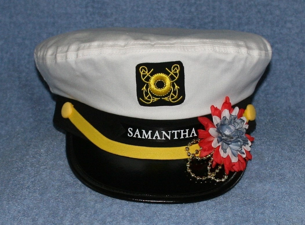Personalized Yacht CAPTAIN'S HAT perfect for Sailing and