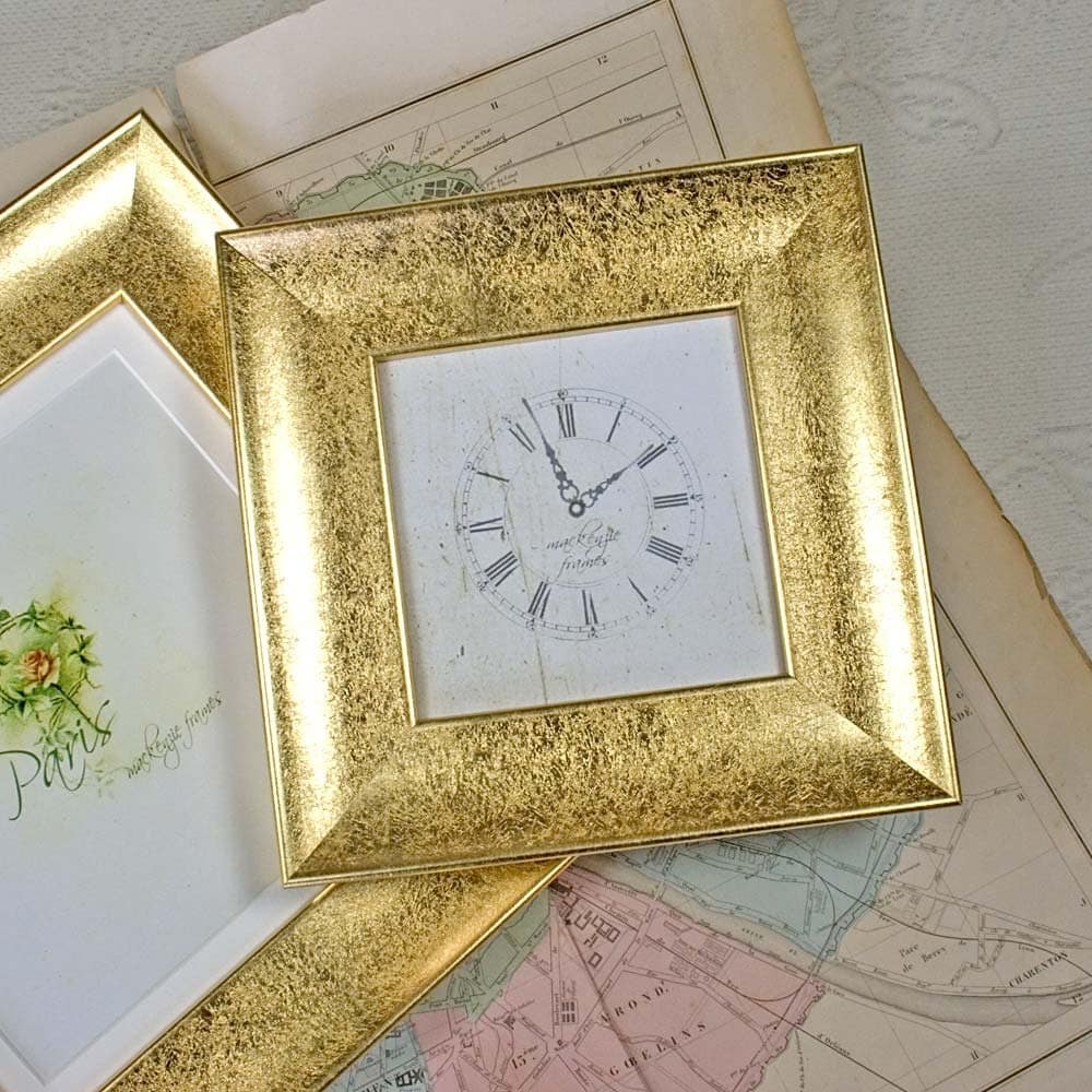 5x5 inch Smooth Gold Photo Frame with a Delicate Frosted