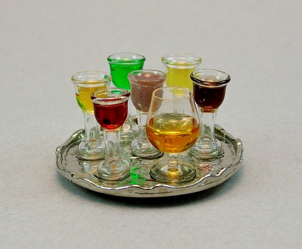 AfterDinner Liqueurs Tray 112th scale