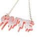 Pastel Goth Necklace Pink Cute Jewelry Dripping Creepy Cute Necklace Pink Glitter Laser Cut (The Original)