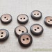 8PCS Wooden Buttons, Painted Color - Small Round Concave, Dark Brown (8PCS, D=1.5cm)