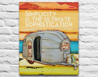 Airstream Camper Trailer ART PRINTABLE Simplicity Leonardo Da Vinci Quote Vintage Rv Camping Home Decor Wall Airstream Camper Trailer ART PRINTABLE Simplicity Leonardo Da Vinci Quote Vintage Rv Camping Home Decor Wall